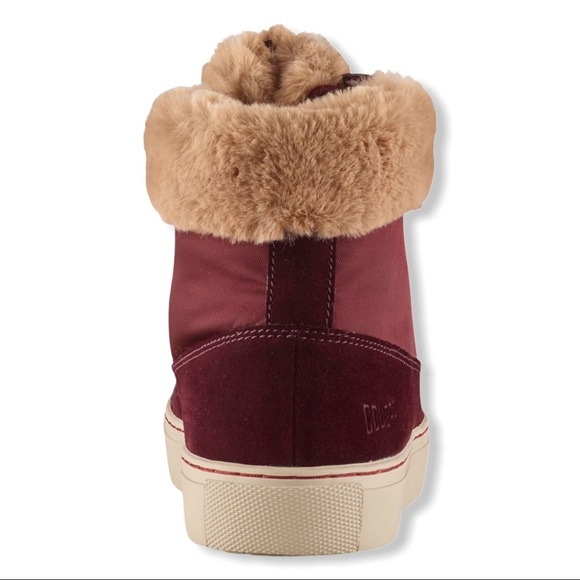 NIB Cougar Dublin Waterproof Suede Hi Top Sneaker Wine Sz 10 - Picture 3 of 11